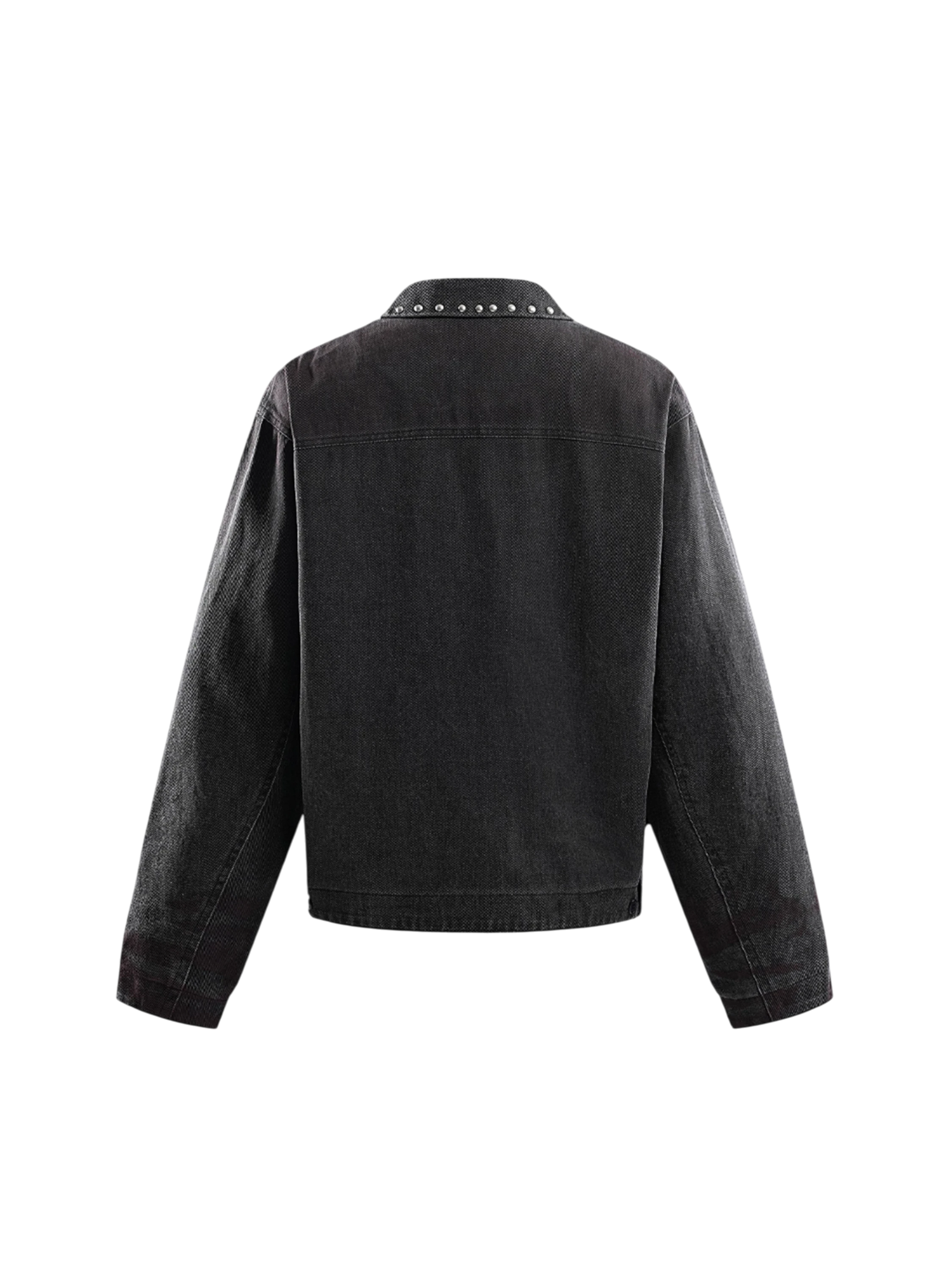 TBHNP Prince of Darkness spray-painted blazer, back flat-lay in black — men's streetwear blazer