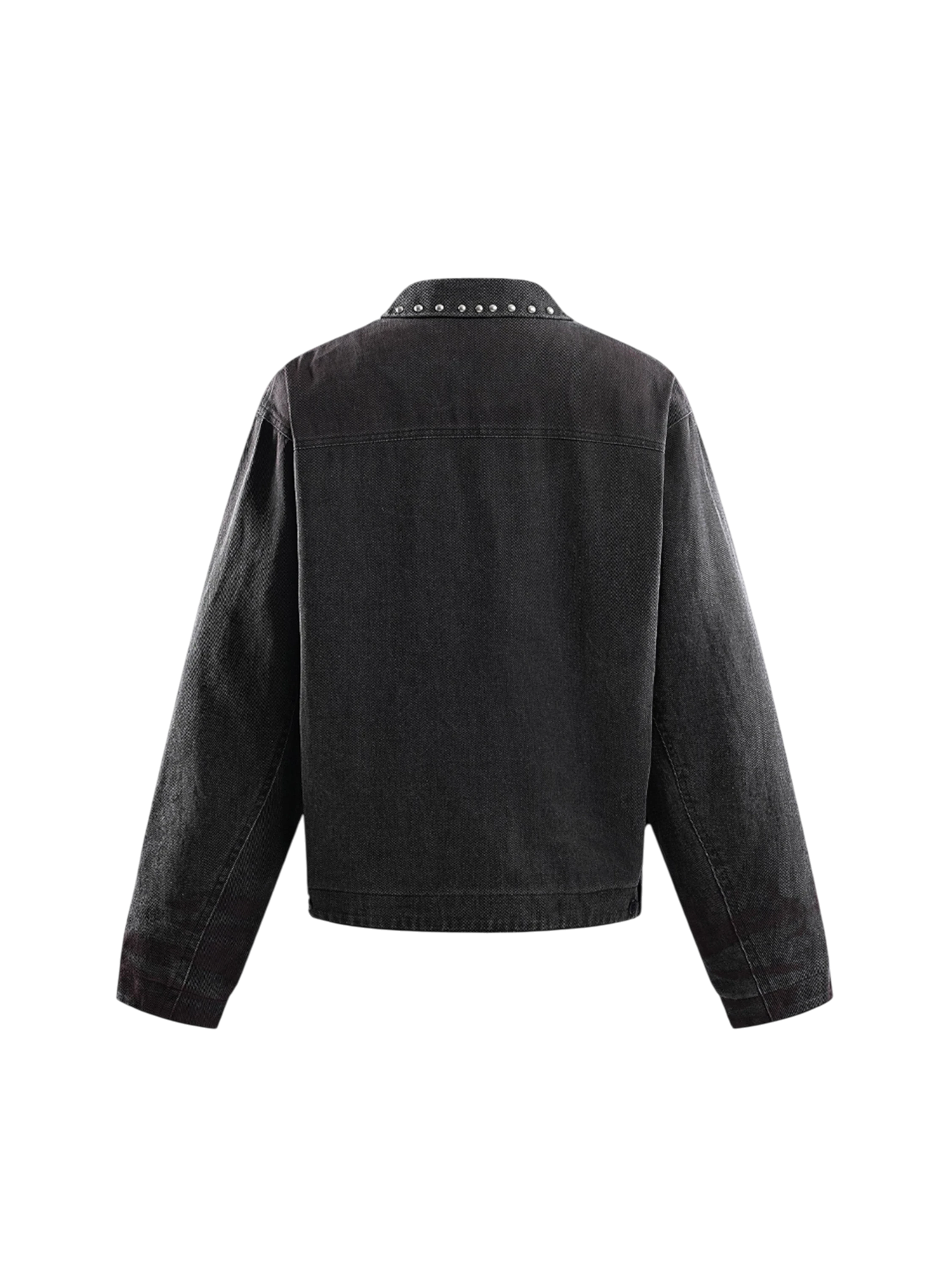TBHNP Prince of Darkness spray-painted blazer, back flat-lay in black — men's streetwear blazer