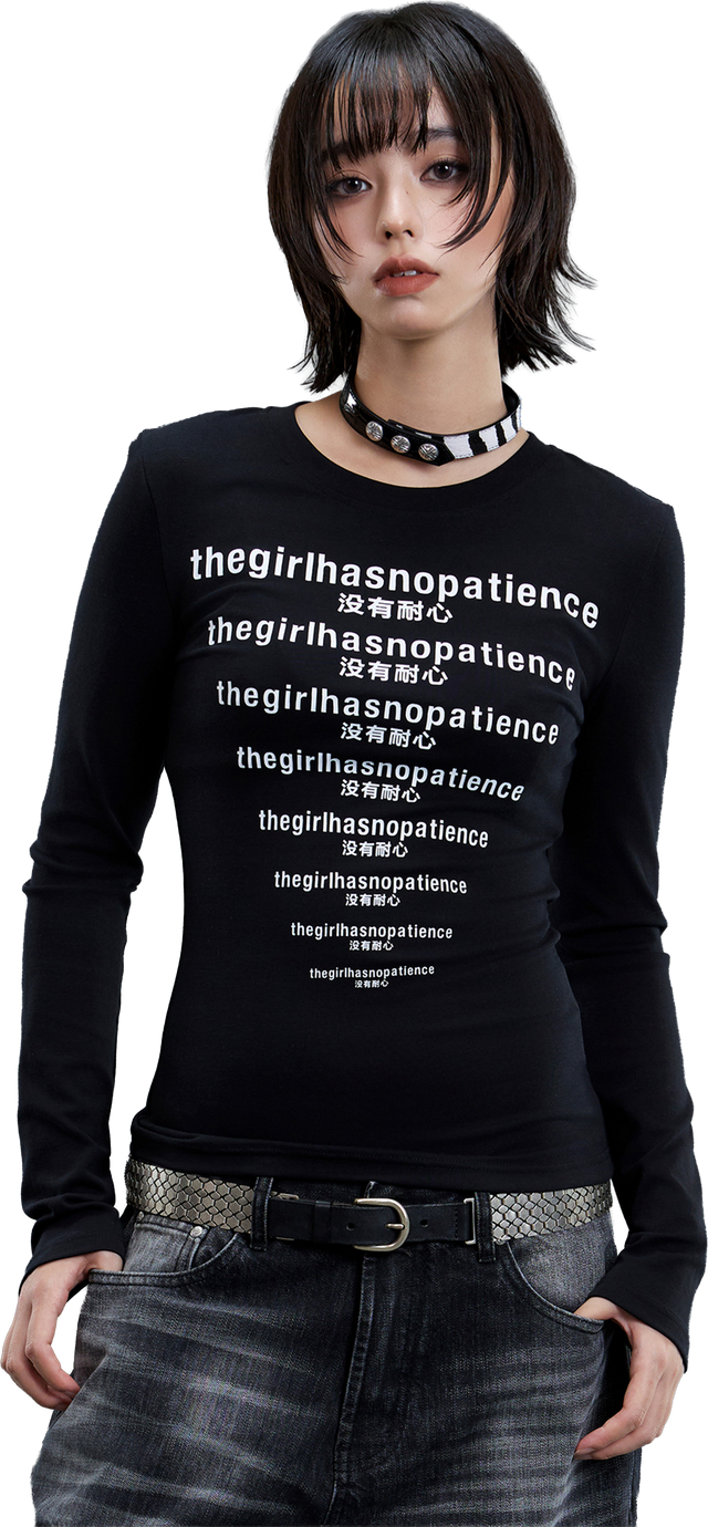 WOMEN'S SLOGAN L/S TEE