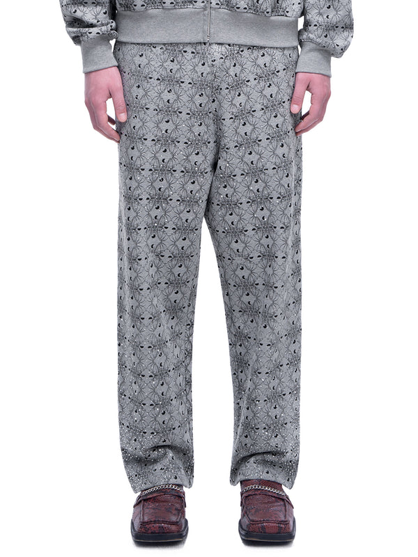 LUMINOUS DAWN DARK PATTERN RHINESTONE PANTS