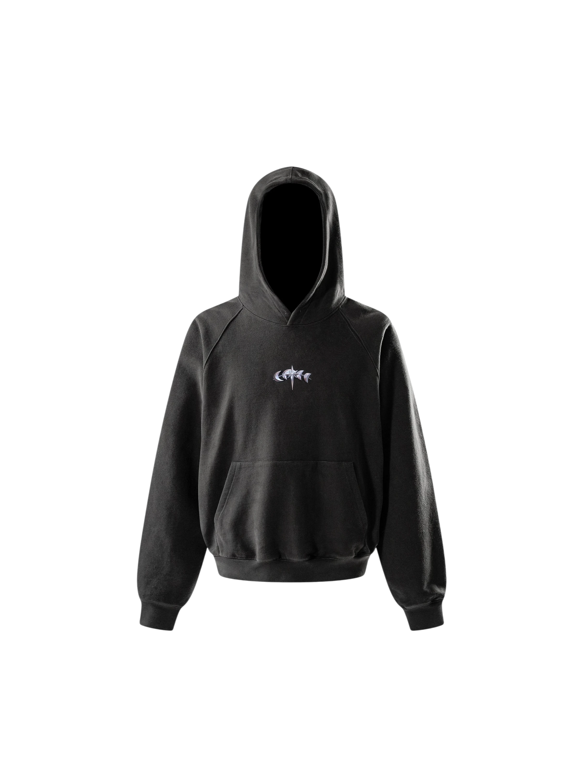 TBHNP Luminous Dawn flocked logo pullover hoodie — men's streetwear hoodie