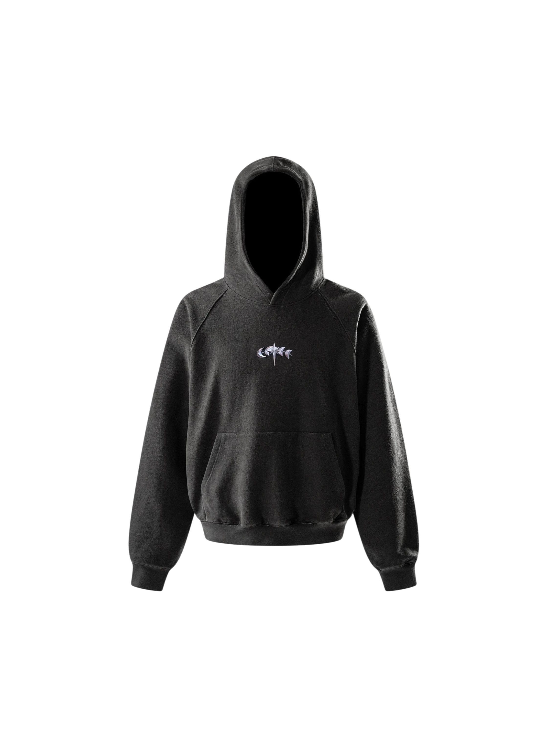 TBHNP Luminous Dawn flocked logo pullover hoodie — men's streetwear hoodie