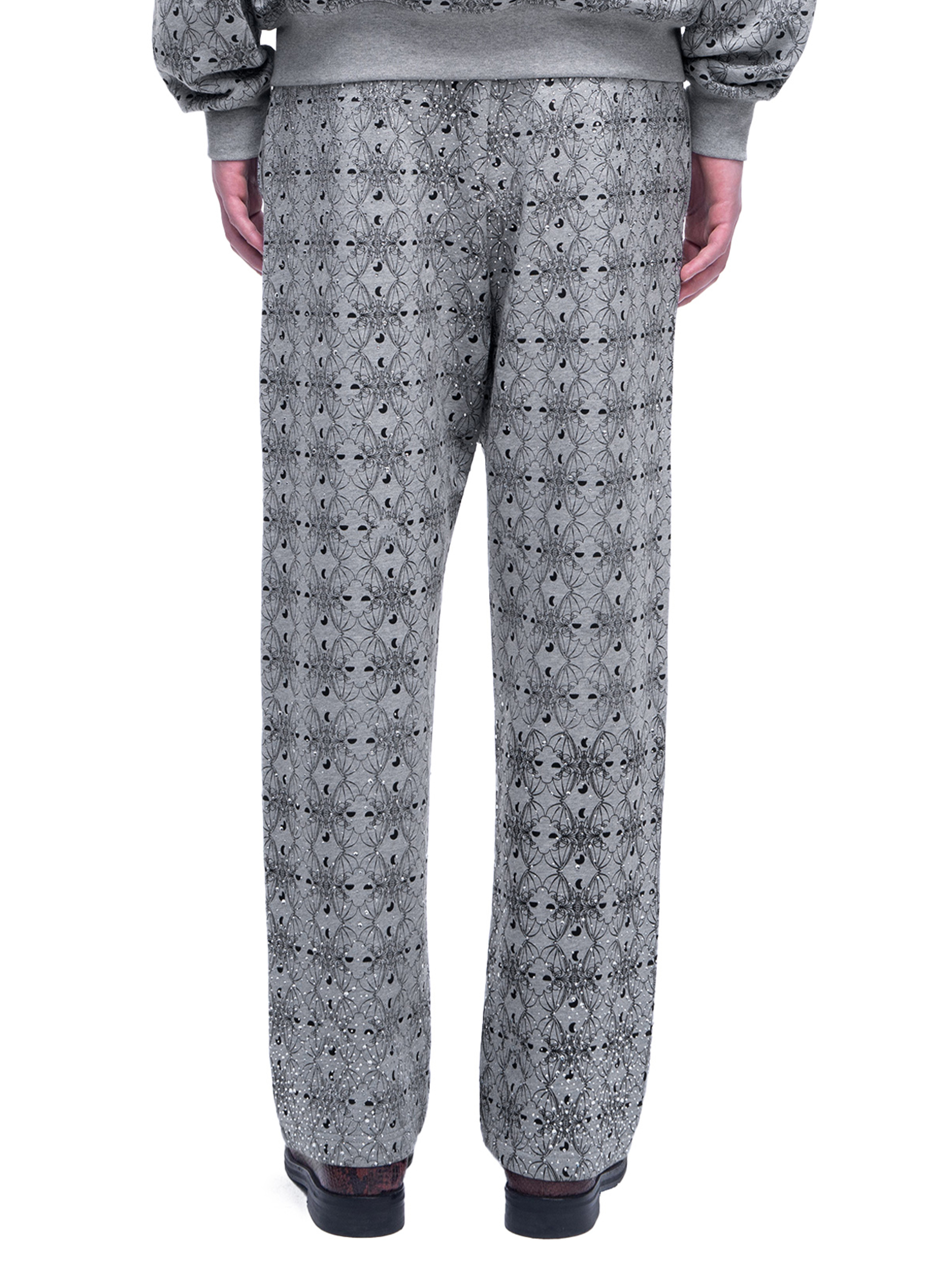 LUMINOUS DAWN DARK PATTERN RHINESTONE PANTS