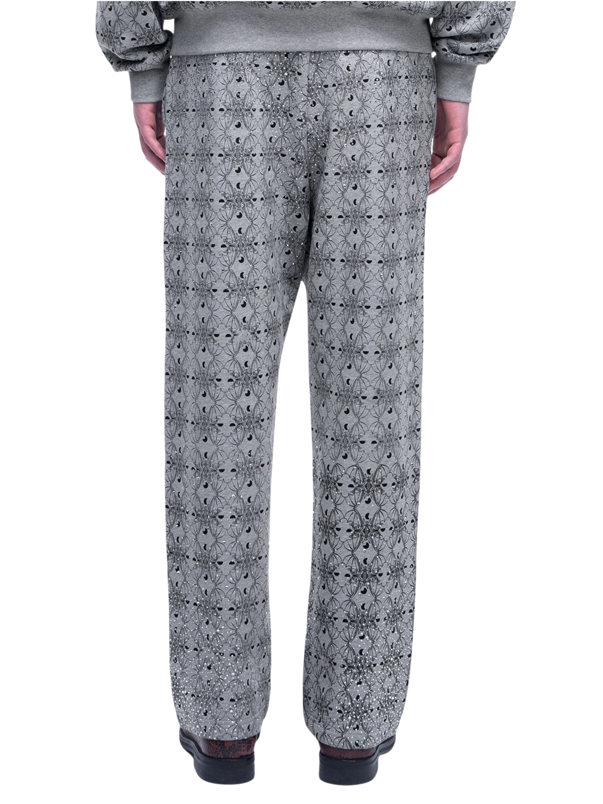 TBHNP Luminous Dawn all-over rhinestone wide-leg pants — men's streetwear pants