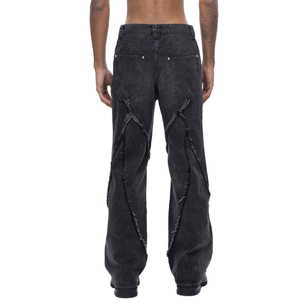 ECLIPSE OF THE BLOODMOON COBRA PRINT BAGGY JEANS