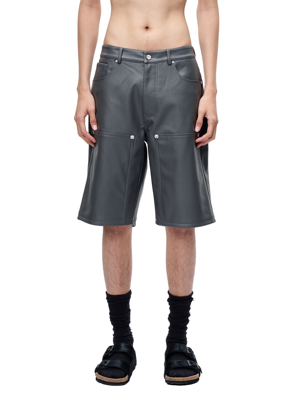 LUMINOUS DAWN  LEATHER SHORTS