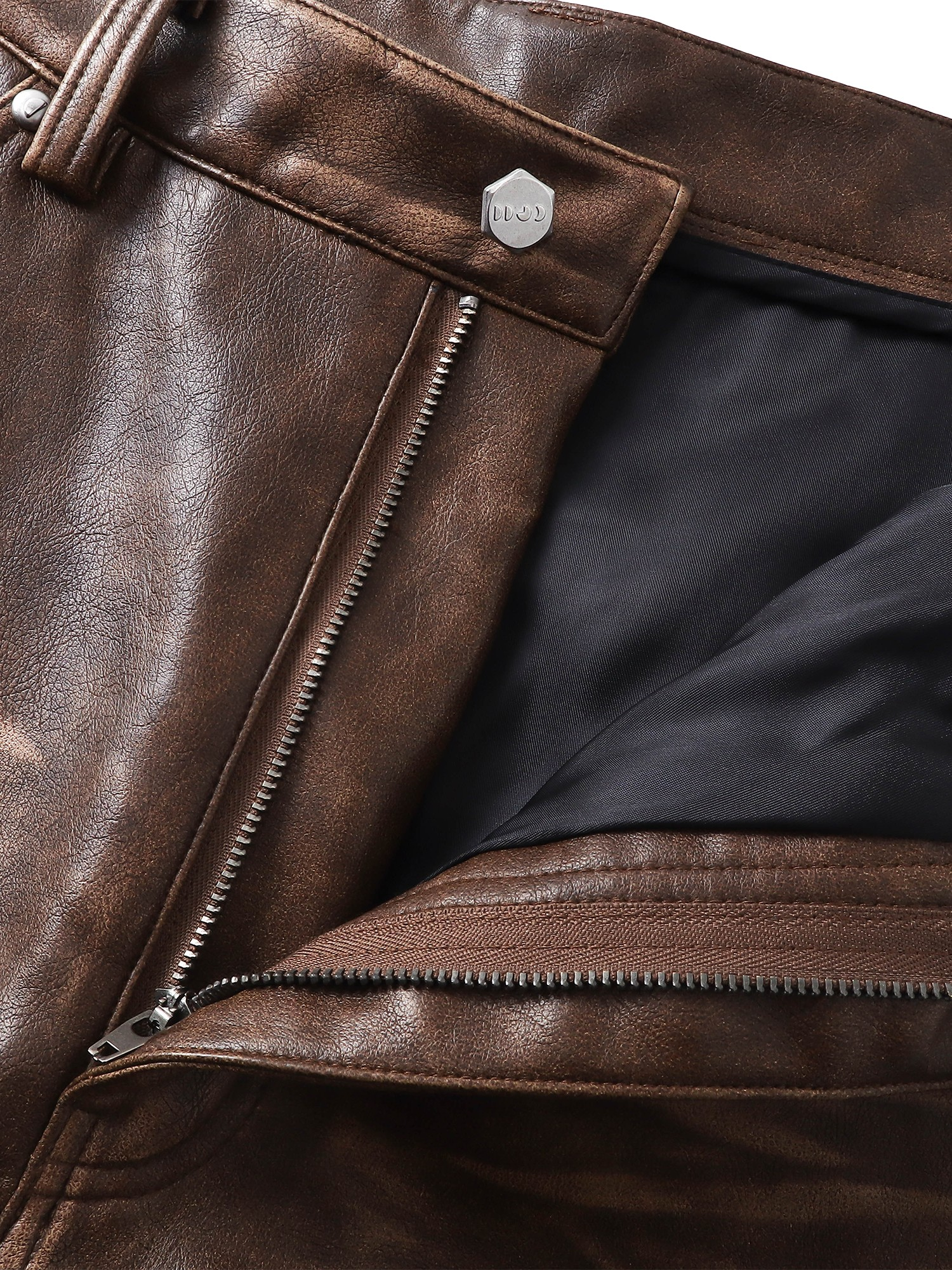 ECLIPSE OF THE BLOOD MOON COBWEB LEATHER PANTS