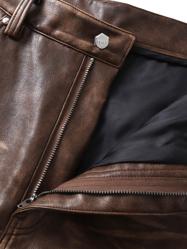 ECLIPSE OF THE BLOOD MOON COBWEB LEATHER PANTS