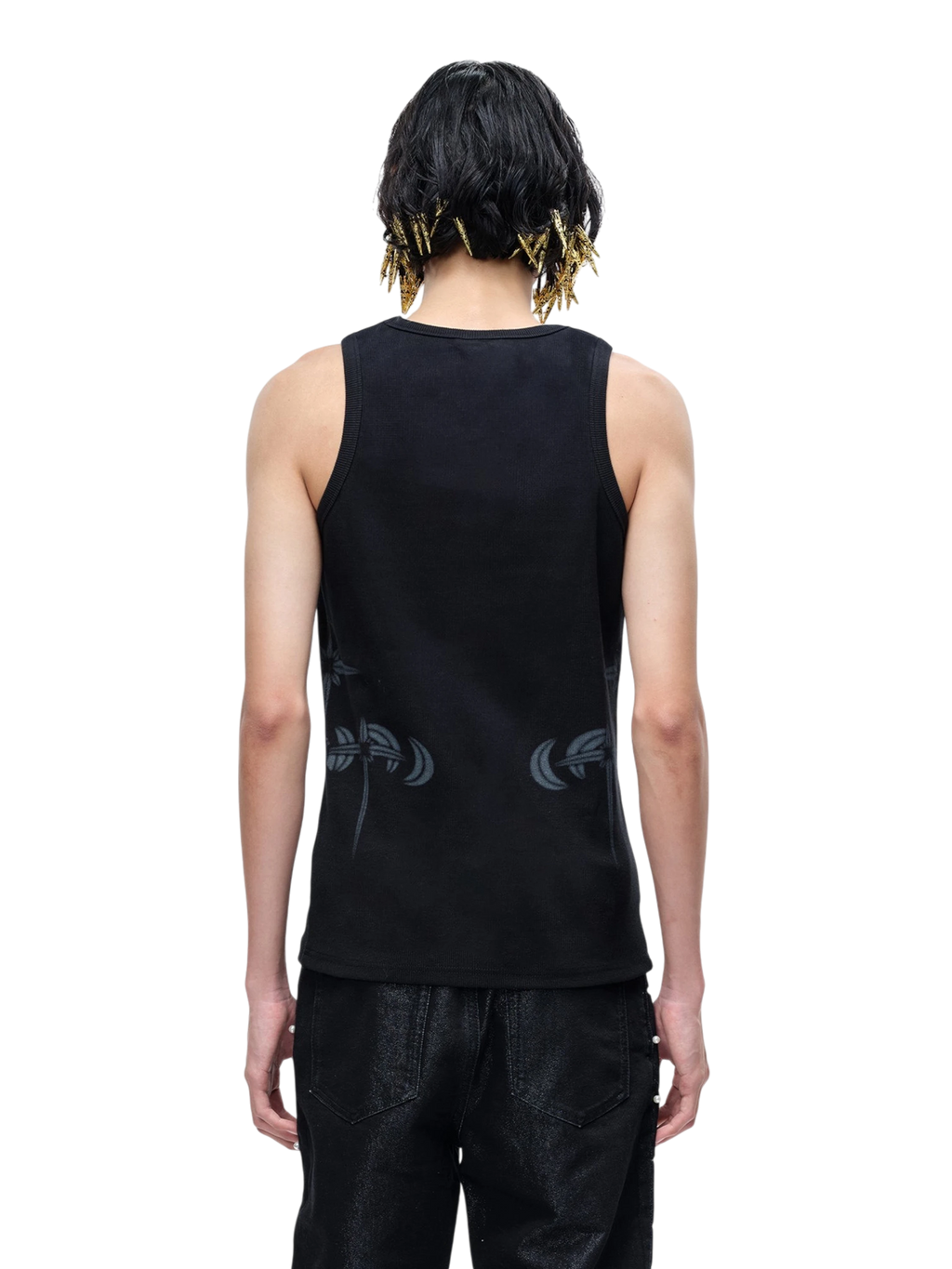 LUMINOUS DAWN ASTRAL METAL LOGO RIBBED TANK