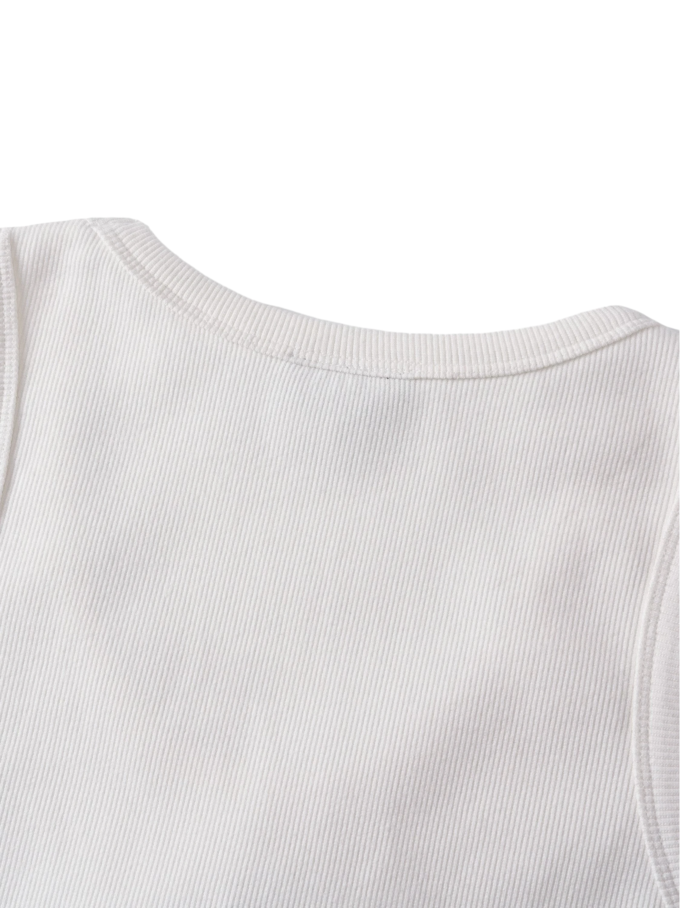 TBHNP Luminous Dawn ribbed cotton tank top with metal astral logo badge — men's streetwear sleeveless tee