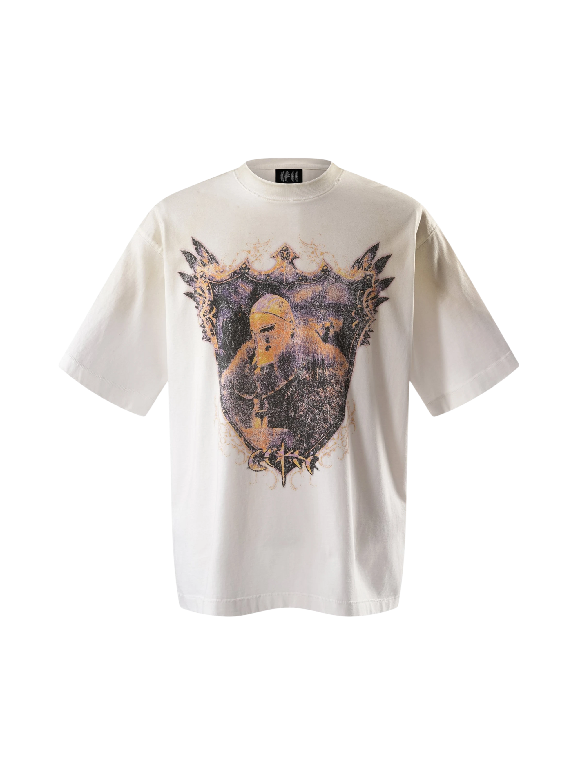 TBHNP Luminous Dawn astral knight distressed t-shirt — men's streetwear graphic tee
