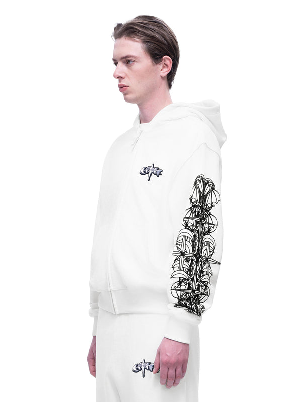 LUMINOUS DAWN ASTRAL LOGO ZIP HOODIE