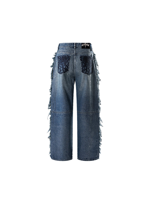LUMINOUSDAWN FRINGED JEANS
