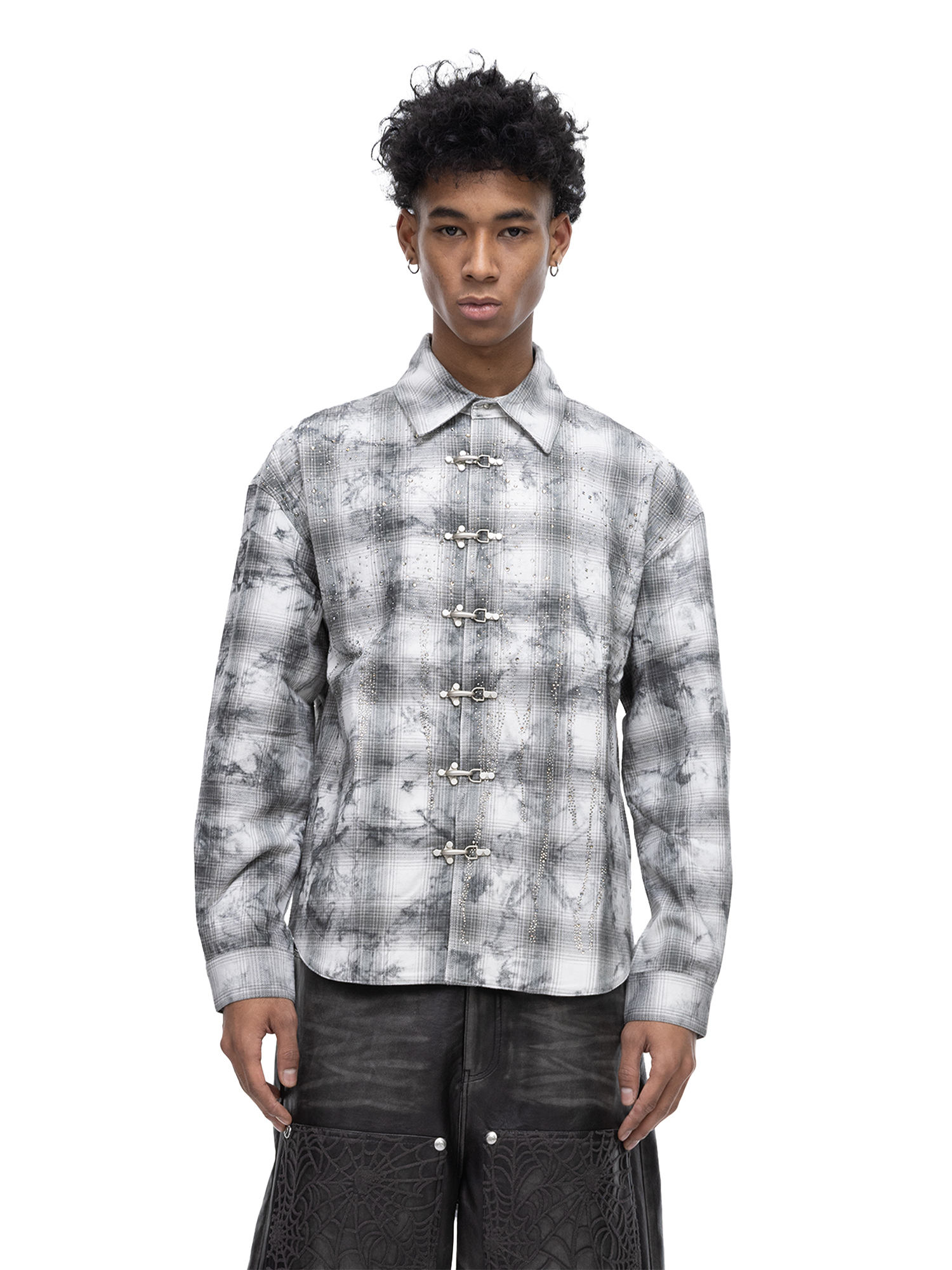 ECLIPSE OF THE BLOOD MOON PADDED RHINESTONE SHIRT