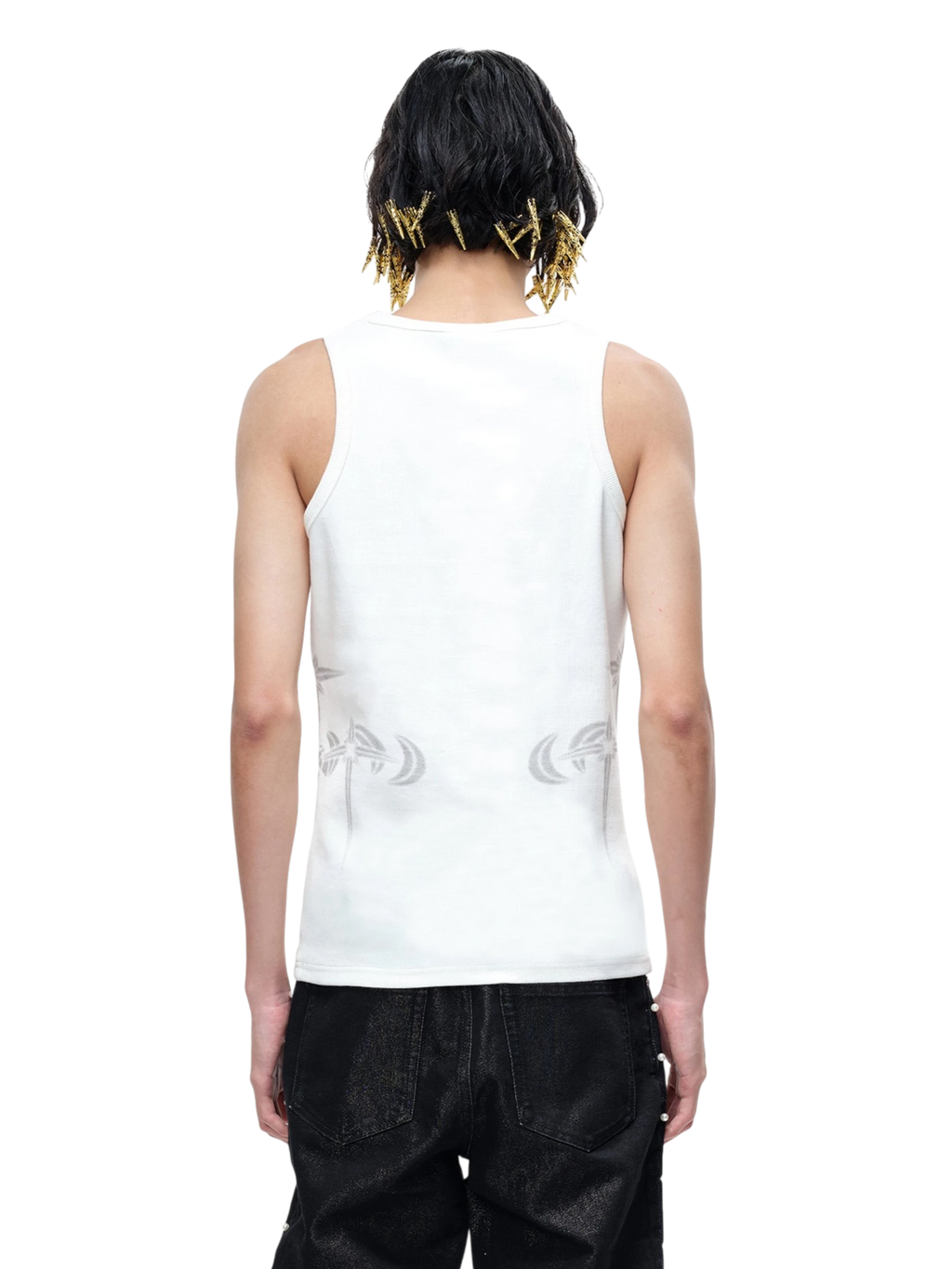 LUMINOUS DAWN ASTRAL METAL LOGO RIBBED TANK