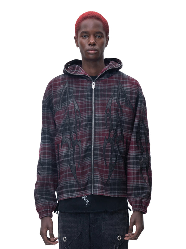 ECLIPSE OF THE BLOOD MOON KNIGHT ZIP-UP HOODIE WOOLEN SHIRT