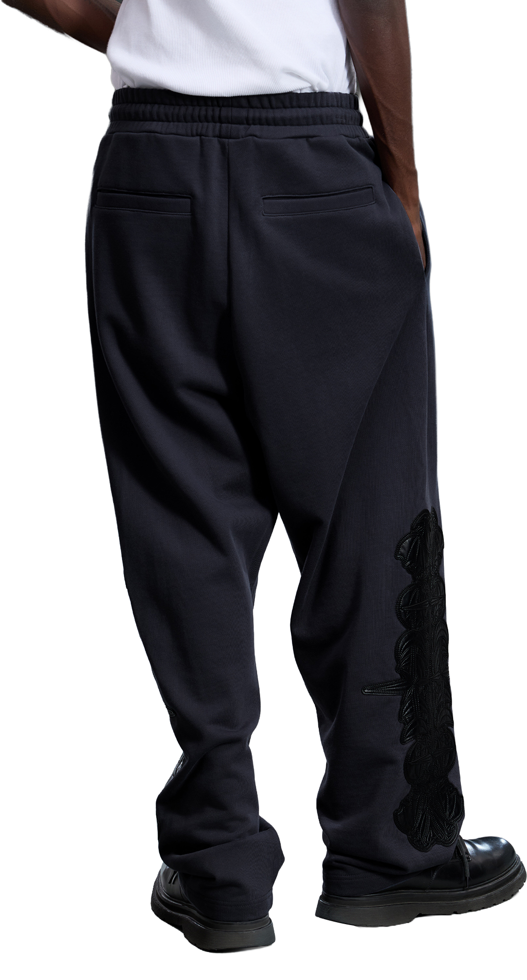 LEATHER PATCH PANTS