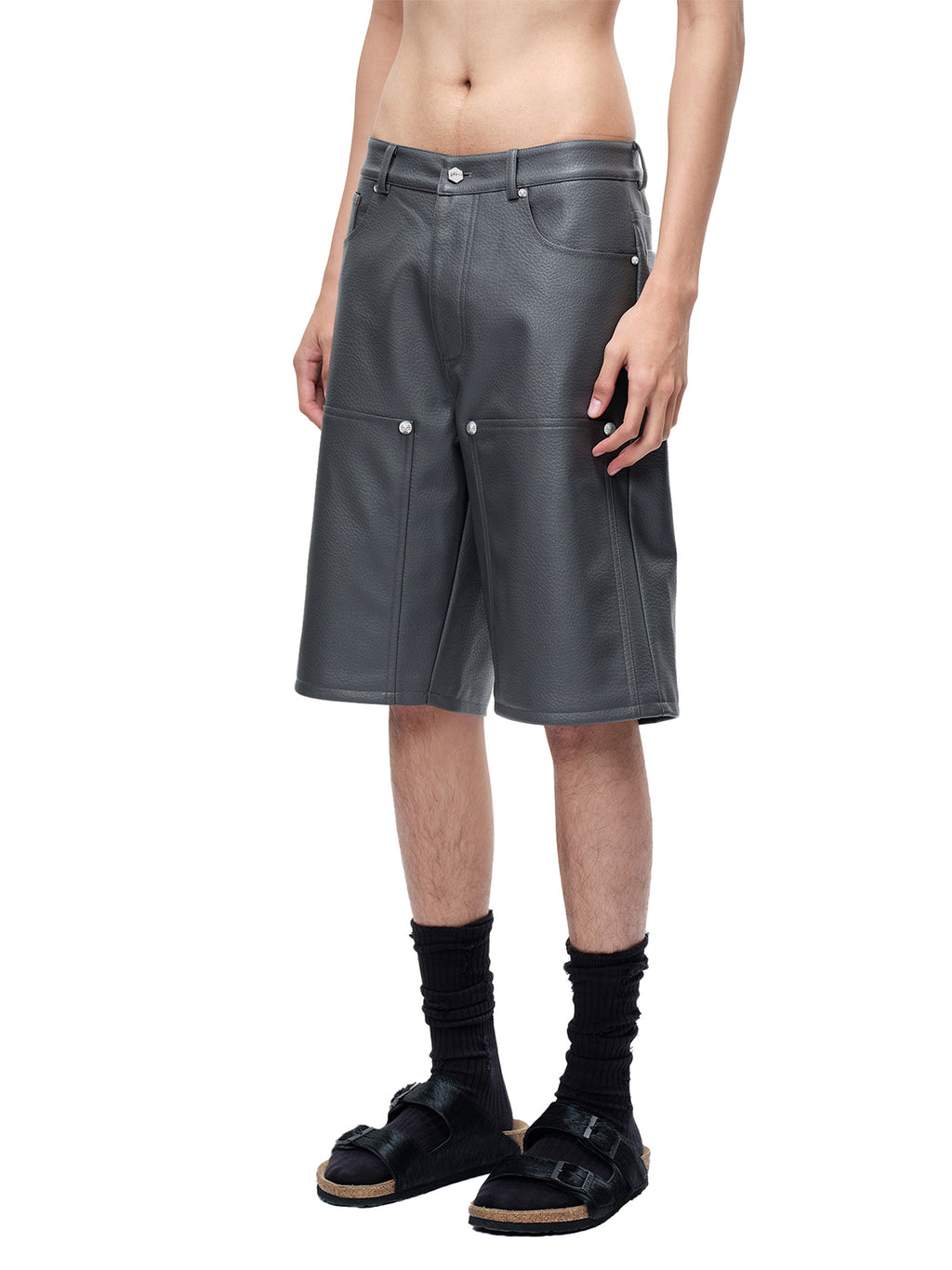 LUMINOUS DAWN  LEATHER SHORTS