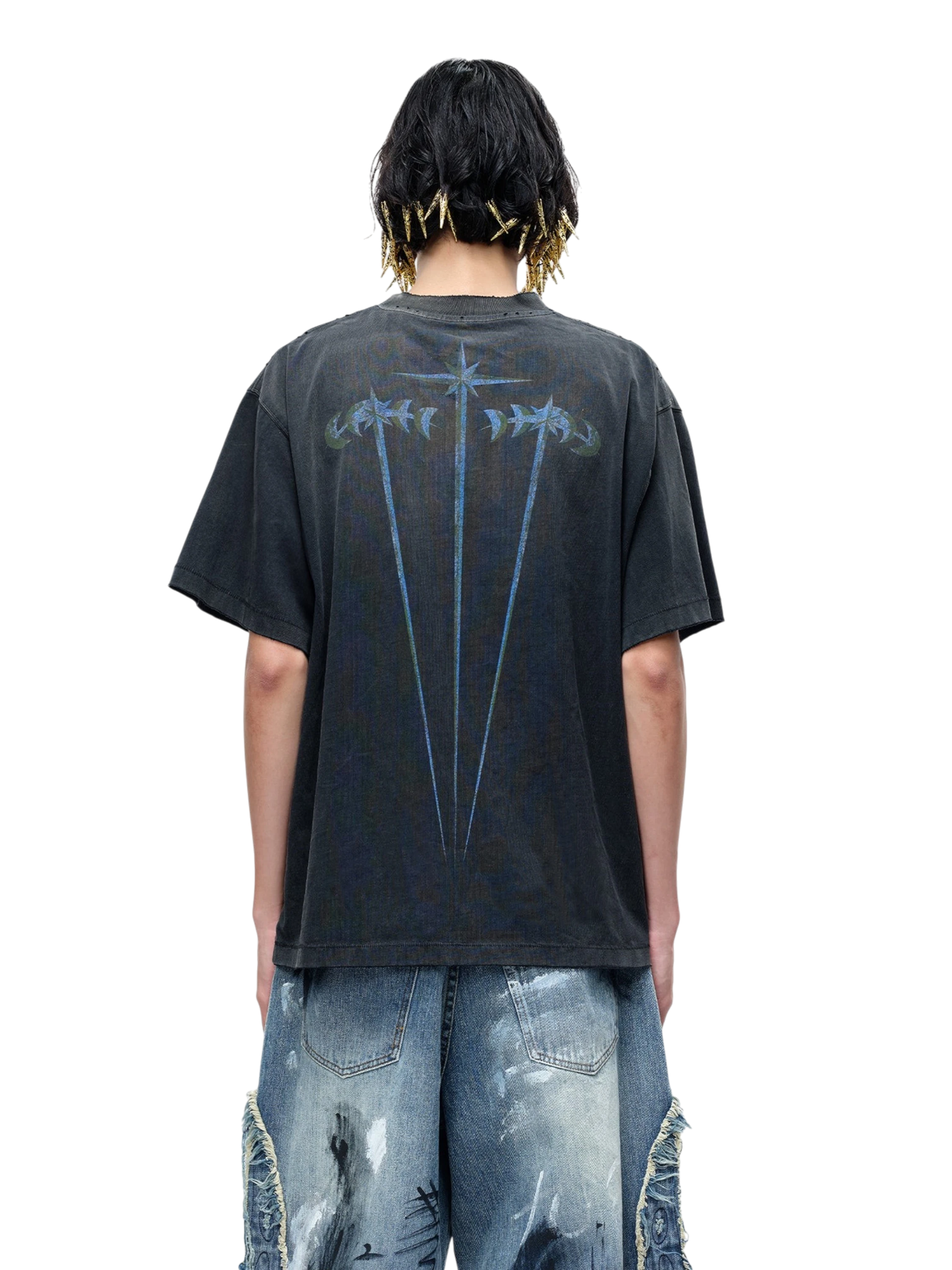 TBHNP Luminous Dawn astral knight distressed t-shirt — men's streetwear graphic tee
