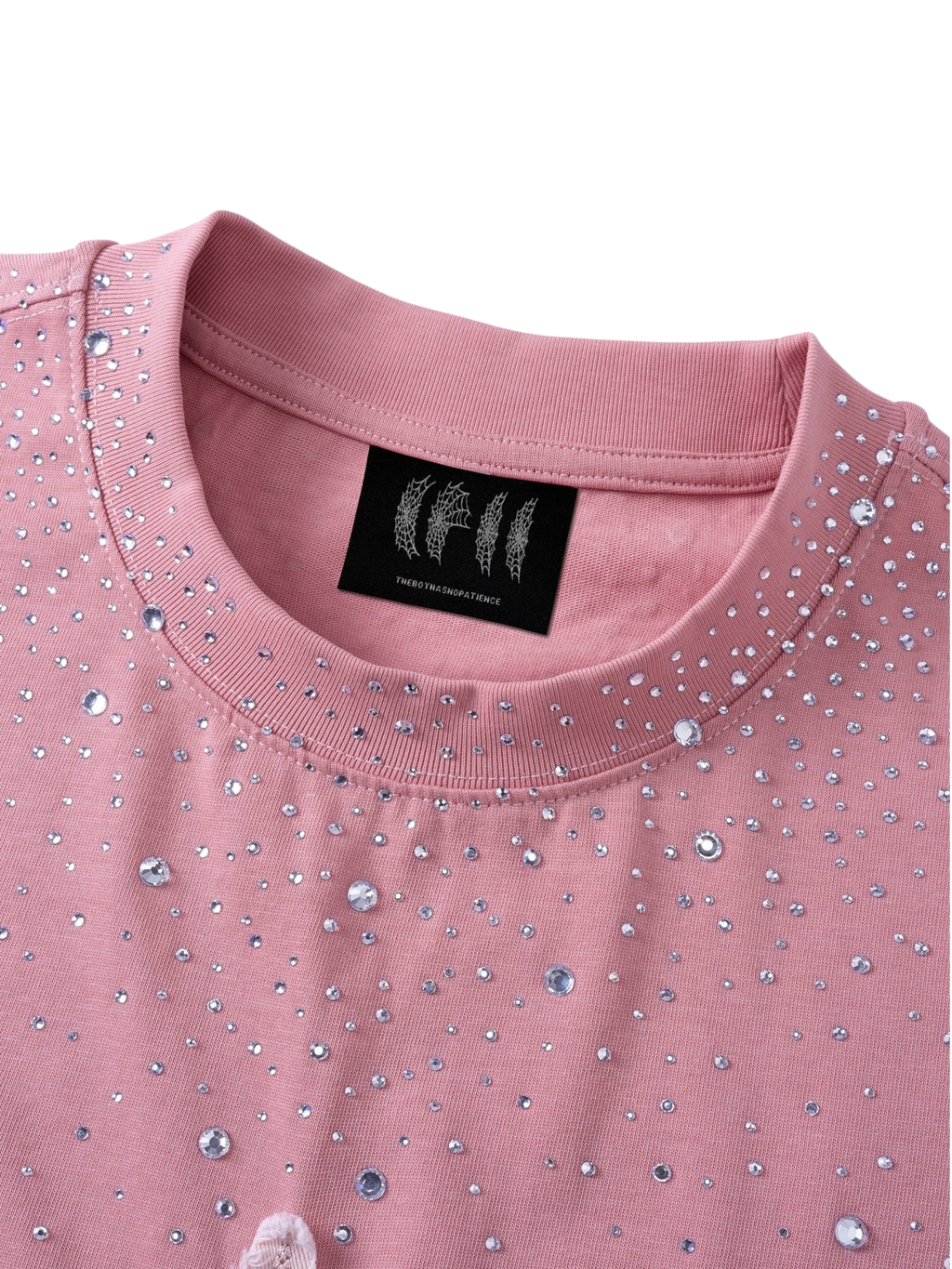 LUMINOUS DAWN RHINESTONE PATCH T-SHIRT