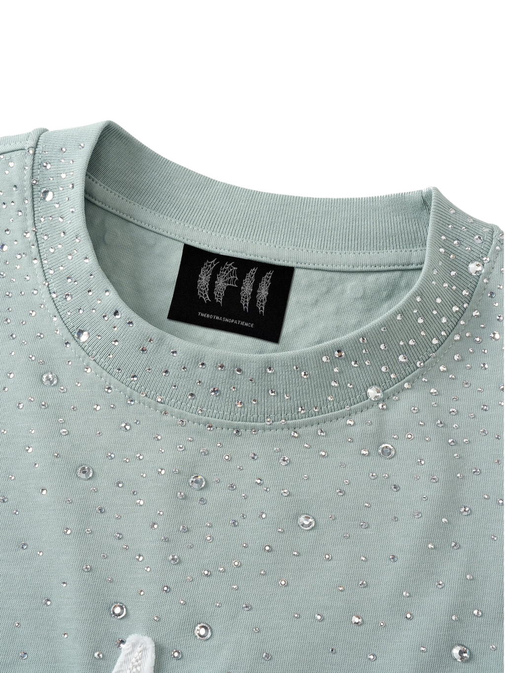 LUMINOUS DAWN RHINESTONE PATCH T-SHIRT