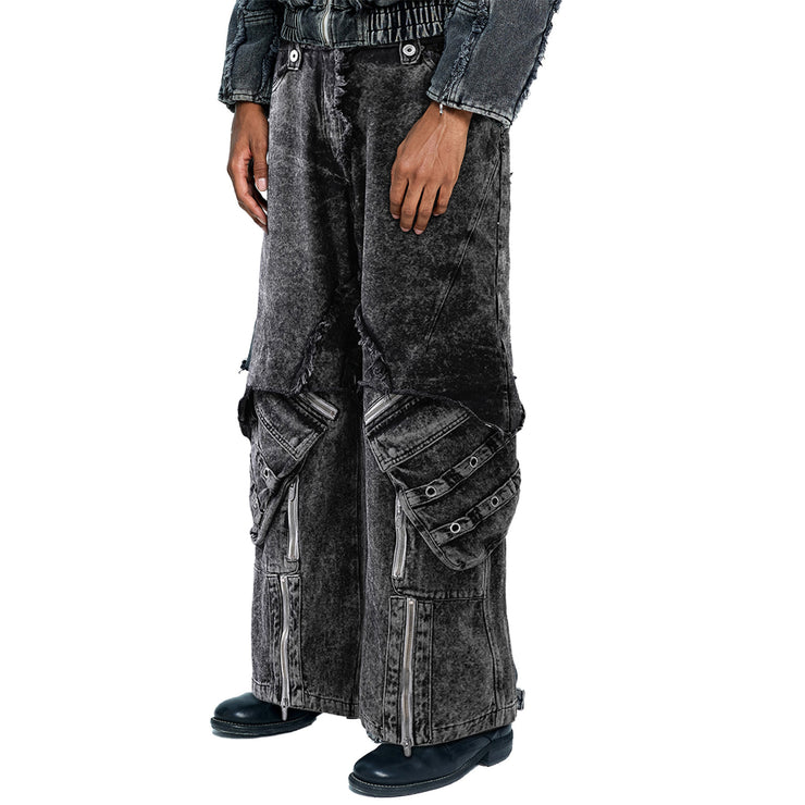 DISCIPLE DISTRESSED DENIM WORK PANTS