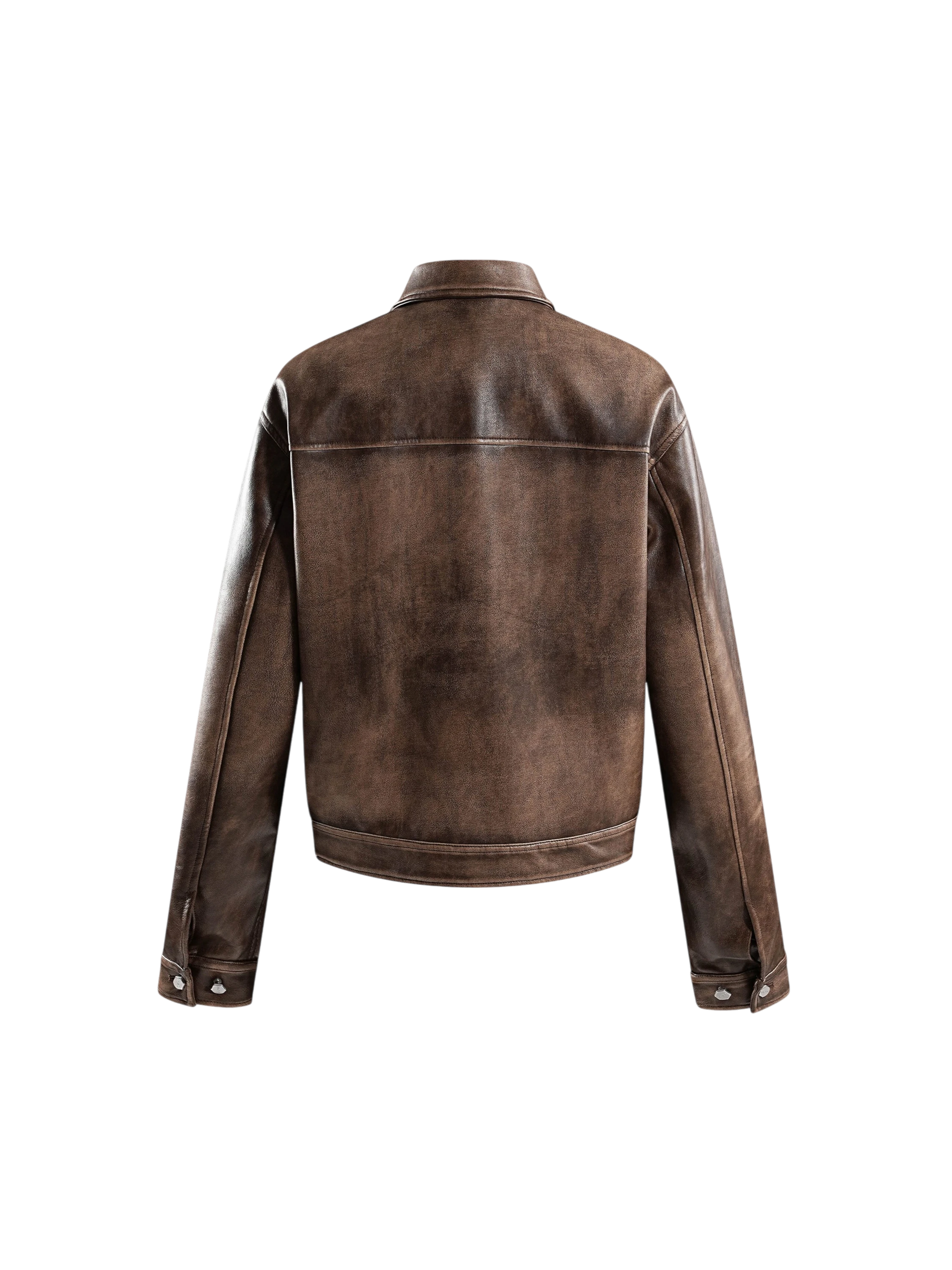 TBHNP Eclipse of the Blood Moon cobweb embroidered faux leather jacket — men's gothic streetwear jacket