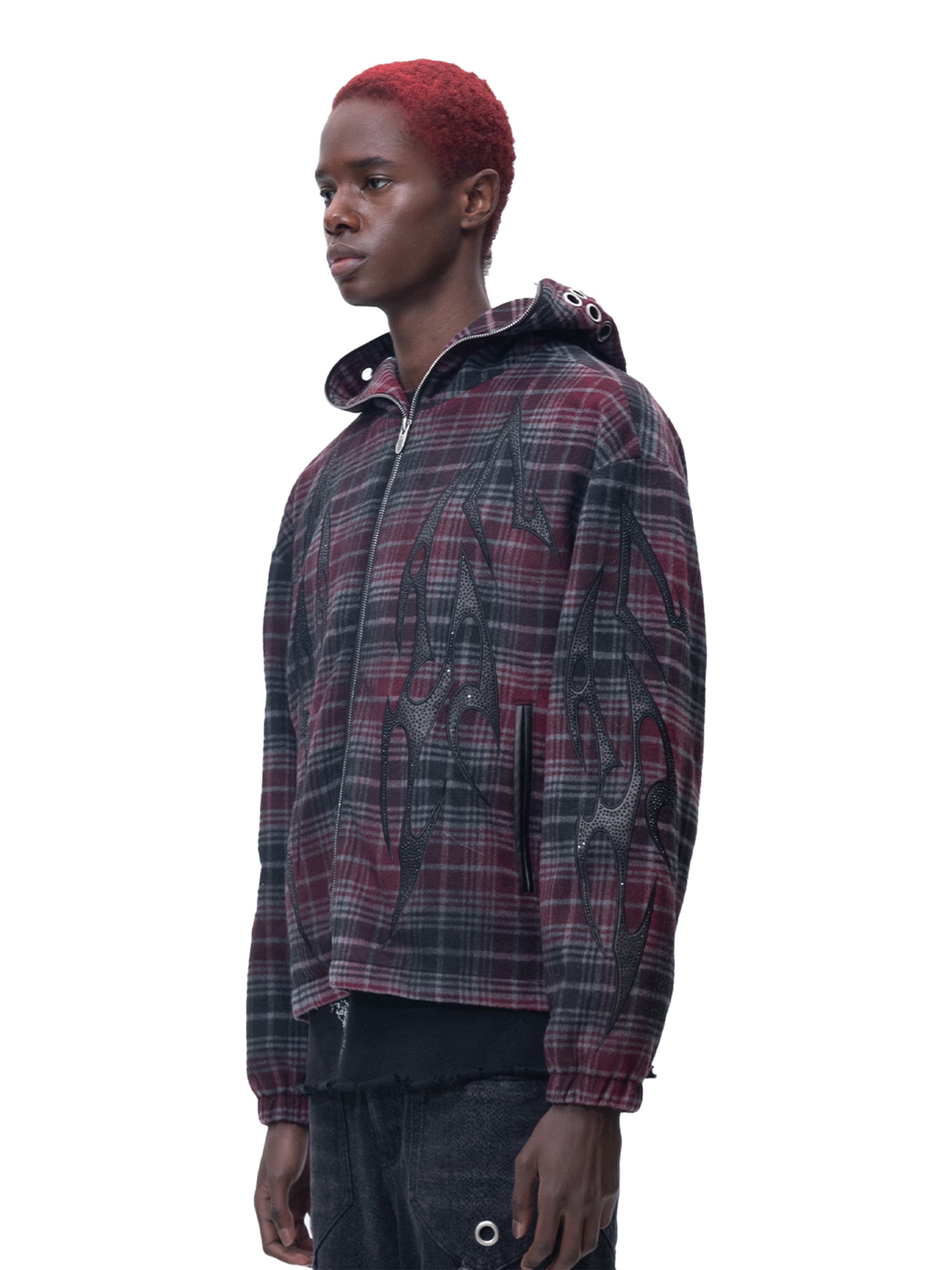 ECLIPSE OF THE BLOOD MOON KNIGHT ZIP-UP HOODIE WOOLEN SHIRT