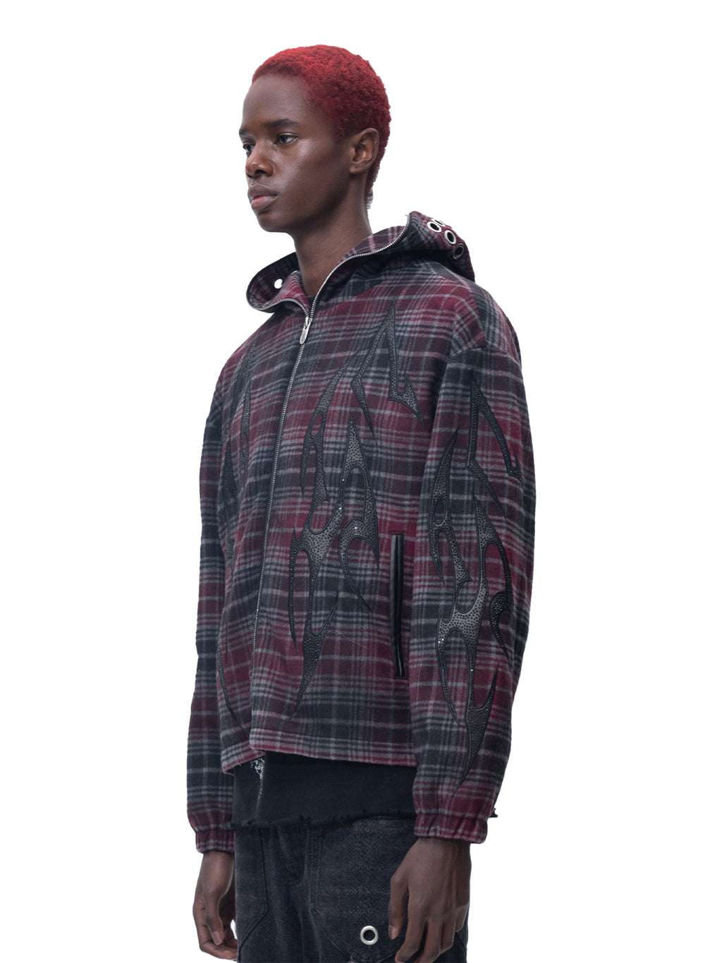 ECLIPSE OF THE BLOOD MOON KNIGHT ZIP-UP HOODIE WOOLEN SHIRT