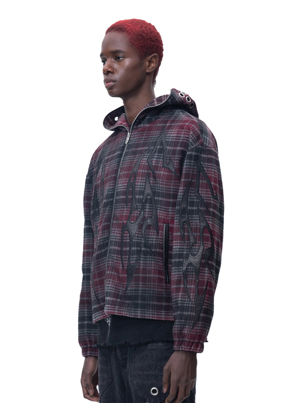 ECLIPSE OF THE BLOOD MOON KNIGHT ZIP-UP HOODIE WOOLEN SHIRT