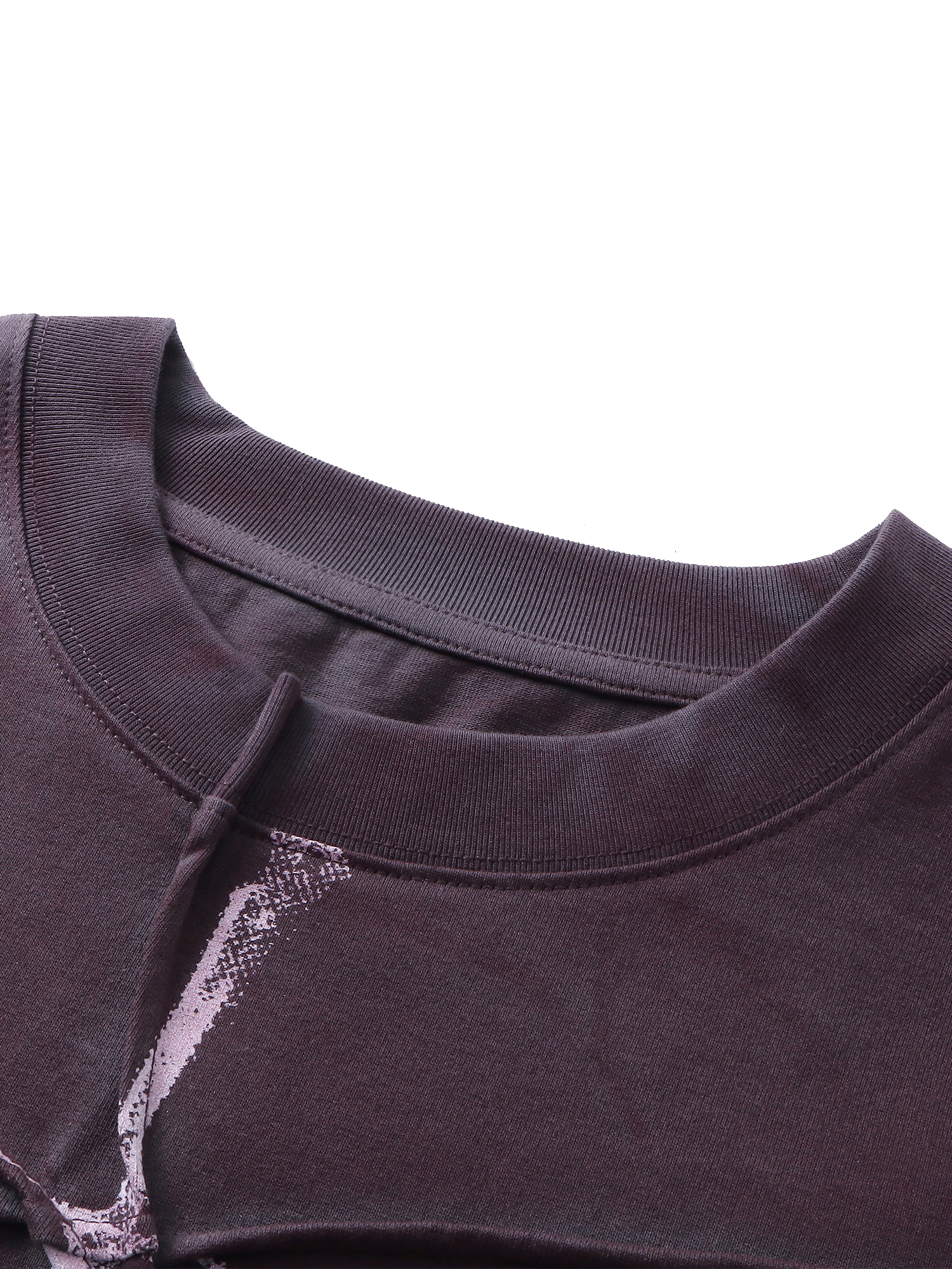 PRINTED BONE WITH SWORD WRINKLED L/S TEE
