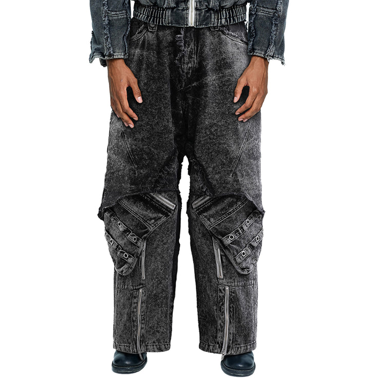 DISCIPLE DISTRESSED DENIM WORK PANTS