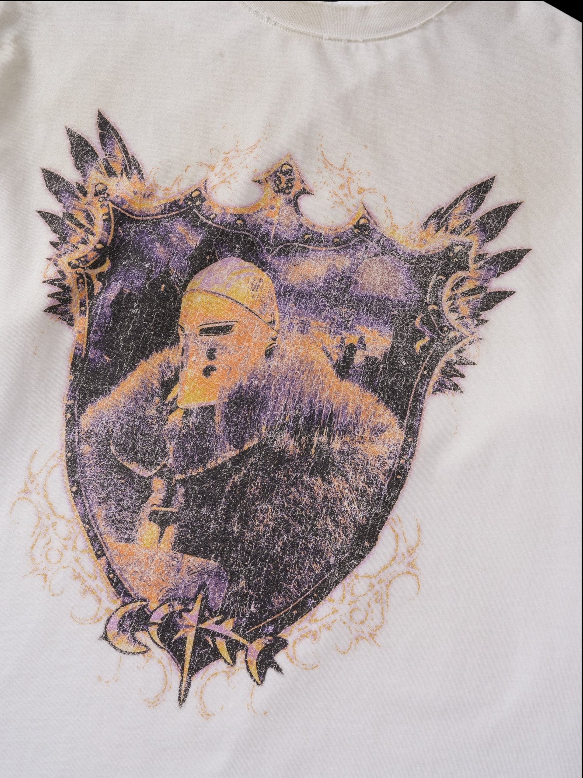 TBHNP Luminous Dawn astral knight distressed t-shirt — men's streetwear graphic tee