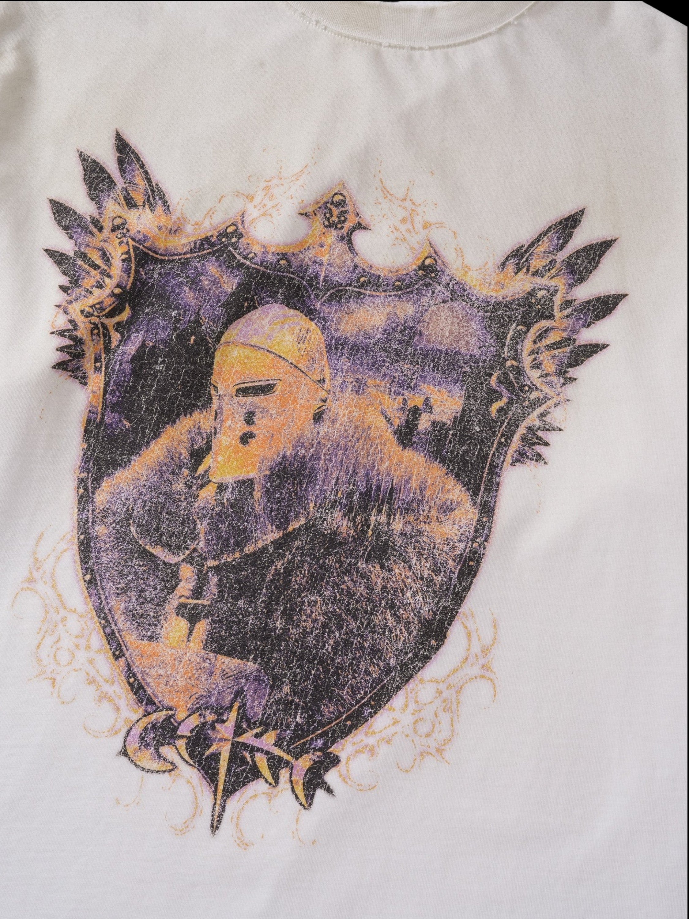 TBHNP Luminous Dawn astral knight distressed t-shirt — men's streetwear graphic tee