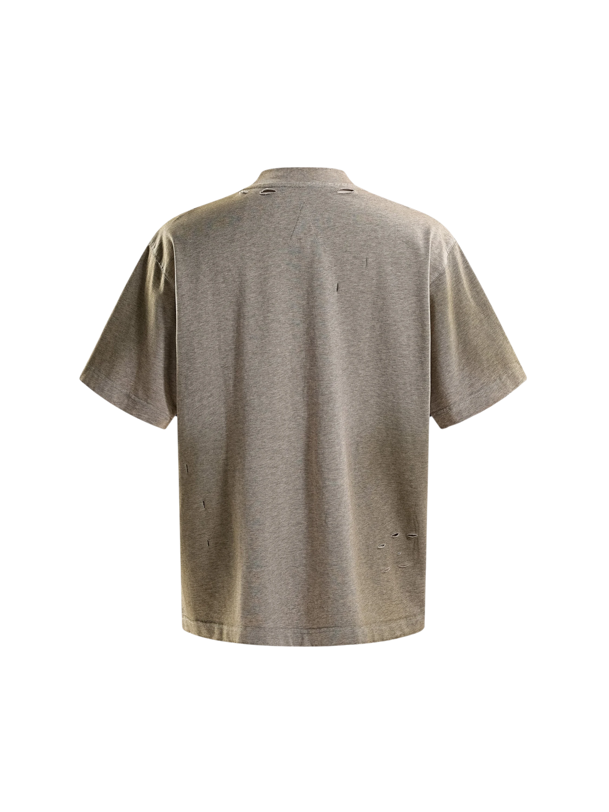 TBHNP floral-grey arrival short-sleeve tee, back flat-lay — men's streetwear tee