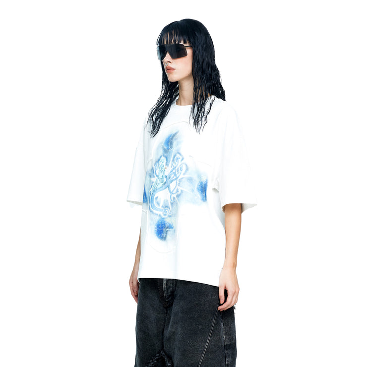 CROSS-SHAPE DISCIPLE PATCHED REFLECTIVE S/S TEE