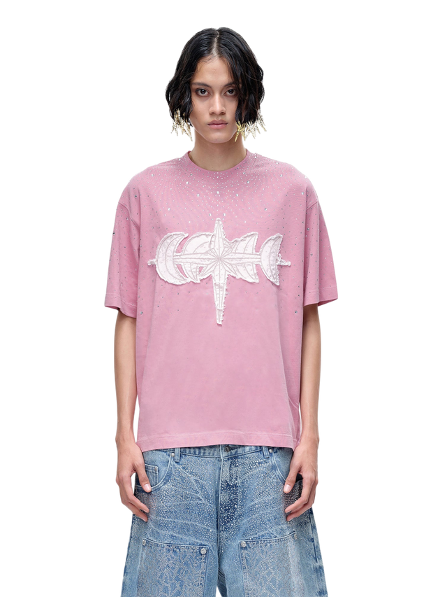 RHINESTONE PATCH T-SHIRT
