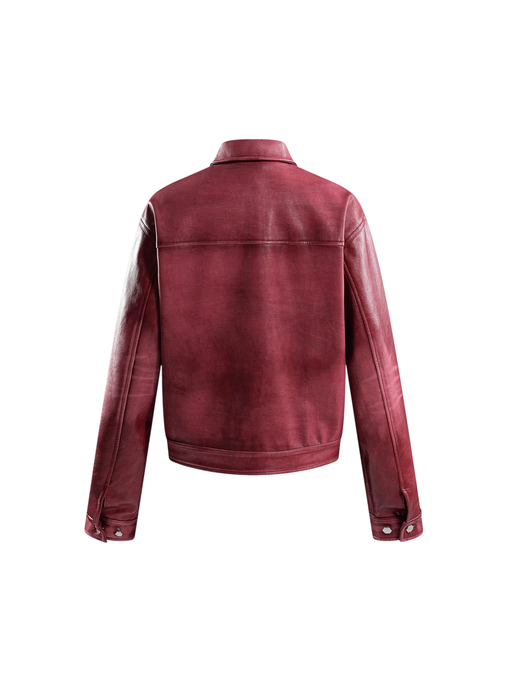 ECLIPSE OF THE BLOOD MOON COBWEB EMBROIDERED FAUX LEATHER JACKET