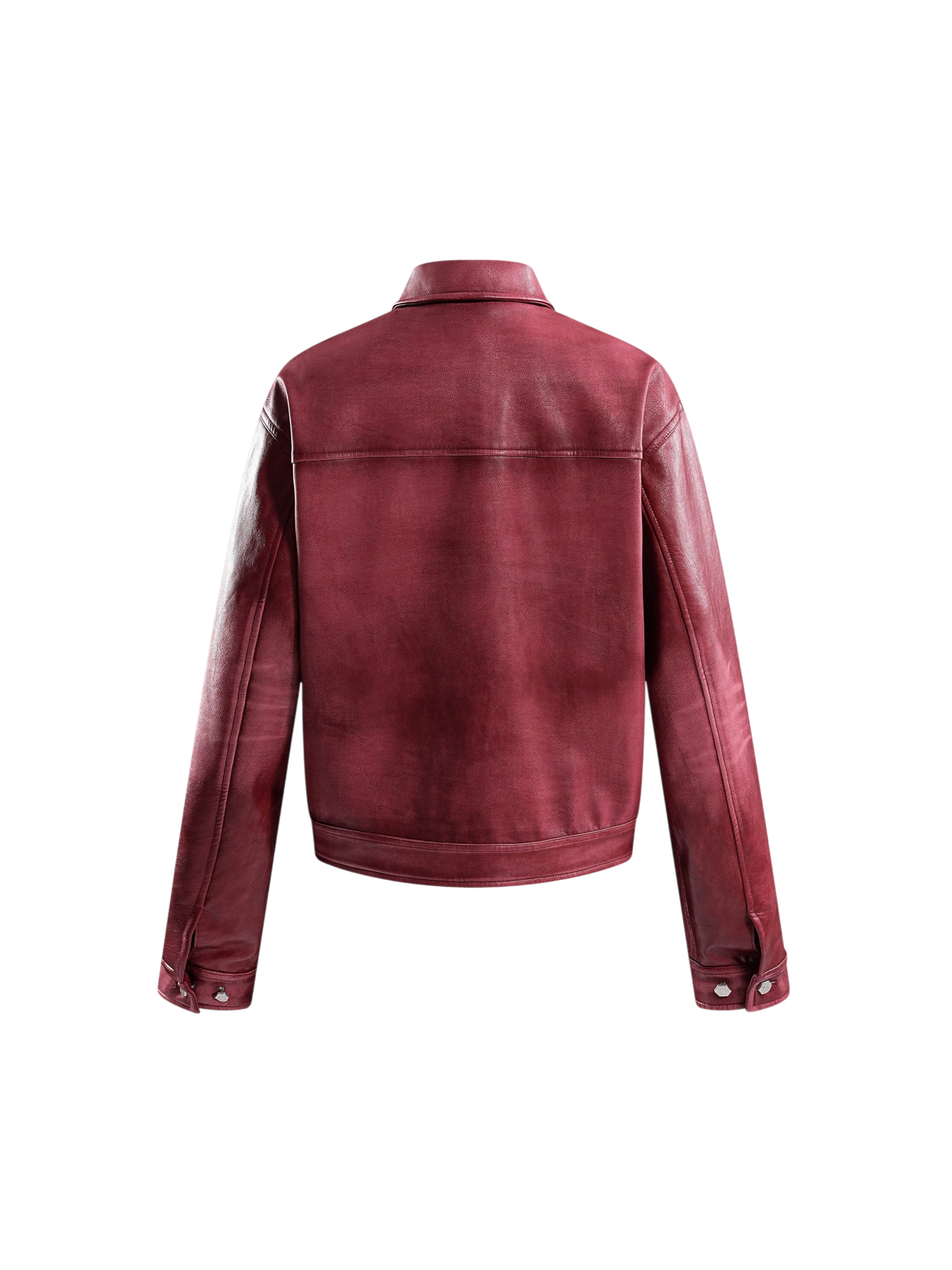 TBHNP Eclipse of the Blood Moon cobweb embroidered faux leather jacket — men's gothic streetwear jacket