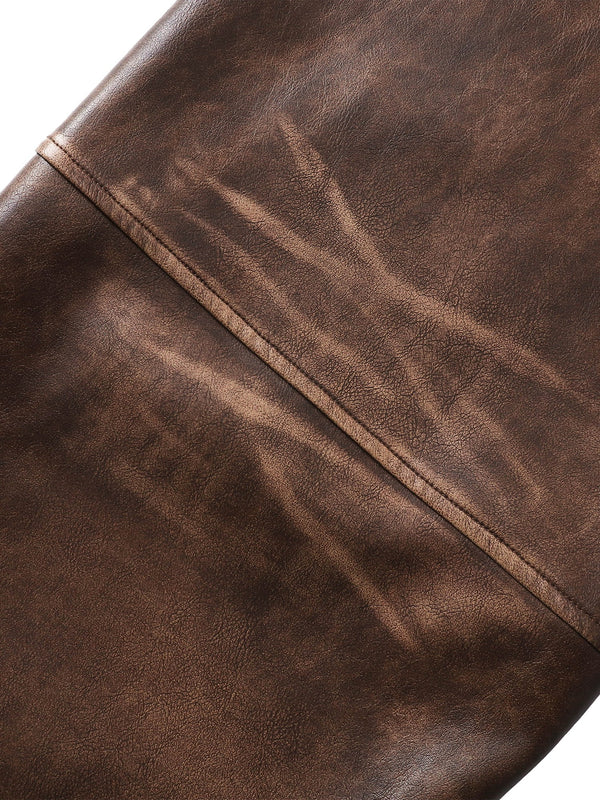 ECLIPSE OF THE BLOOD MOON COBWEB LEATHER PANTS