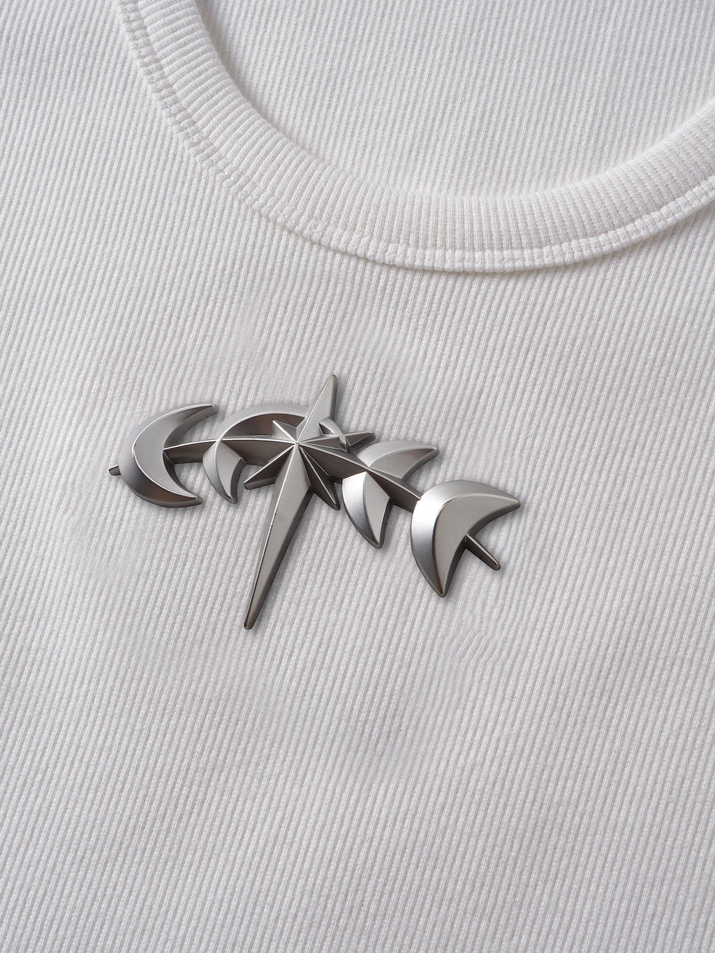 LUMINOUS DAWN ASTRAL METAL LOGO RIBBED TANK