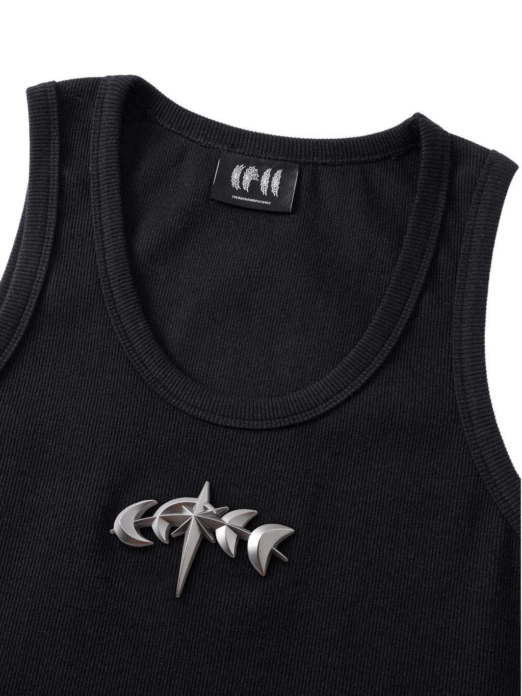 LUMINOUS DAWN ASTRAL METAL LOGO RIBBED TANK