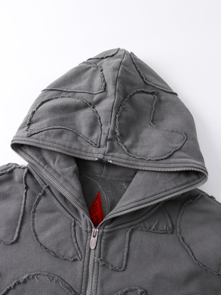 FULL MOONSTONE PATCH ZIP HOODIE