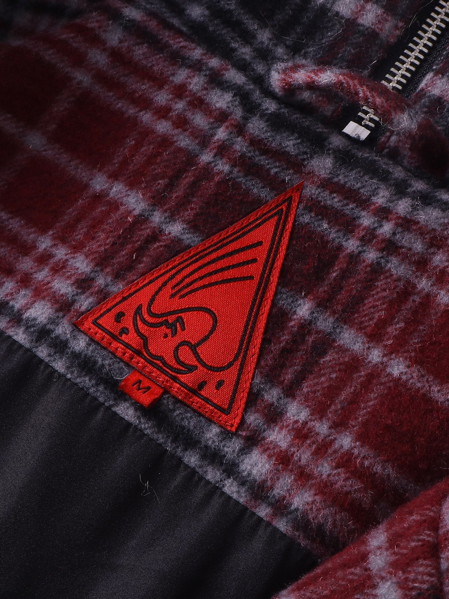 TBHNP Eclipse of the Blood Moon knight plaid zip hooded shirt — men's gothic streetwear shirt