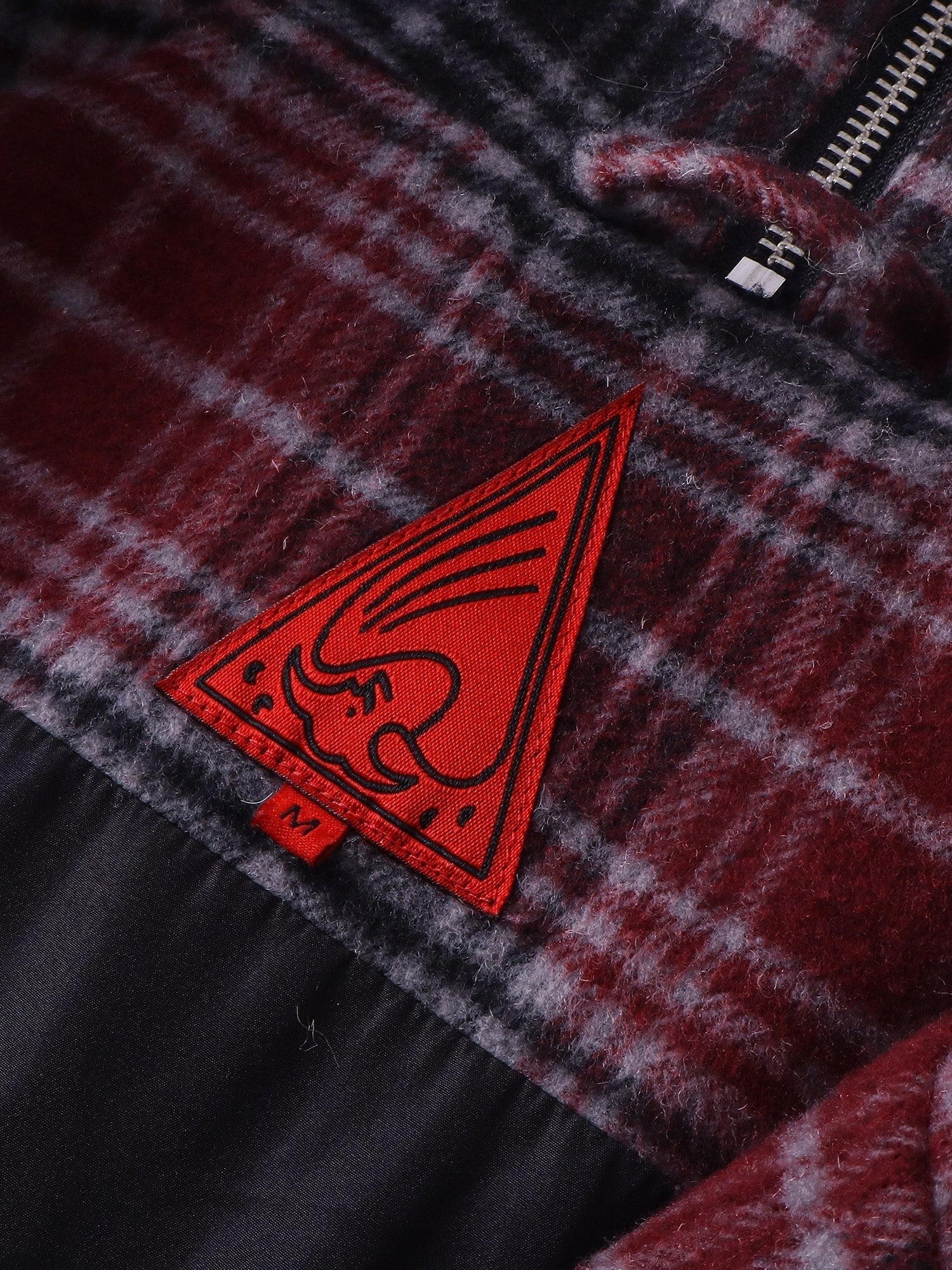 TBHNP Eclipse of the Blood Moon knight plaid zip hooded shirt — men's gothic streetwear shirt