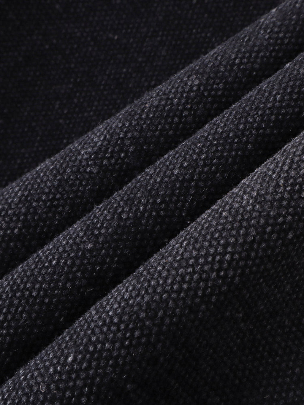 Close-up of the cotton-blend canvas fabric on TBHNP Prince of Darkness moto jacket — men's streetwear detail