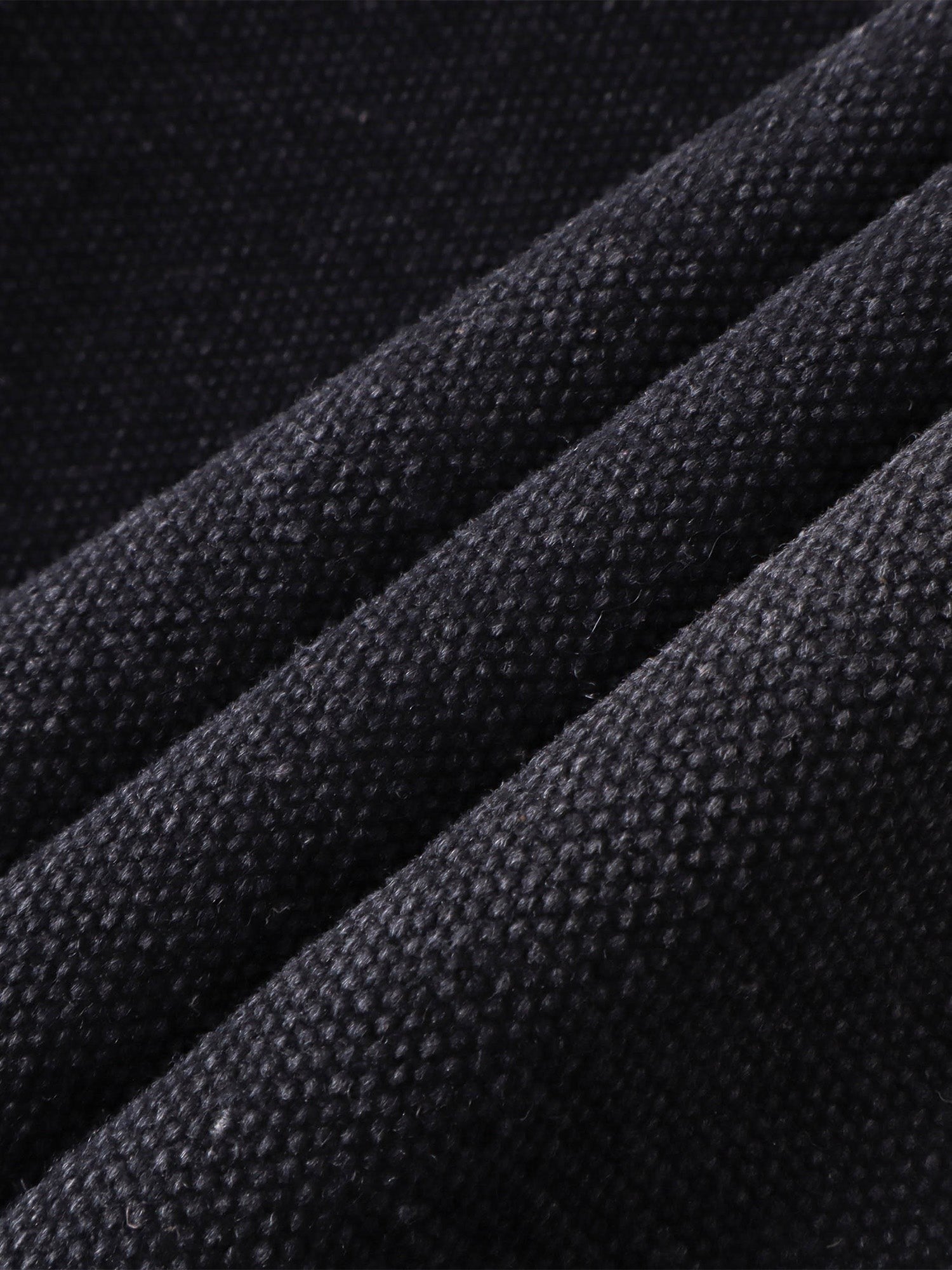 Close-up of the cotton-blend canvas fabric on TBHNP Prince of Darkness moto jacket — men's streetwear detail
