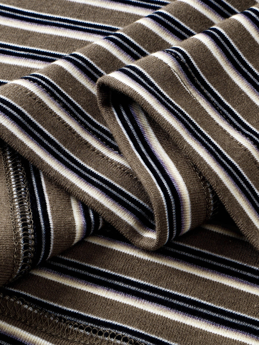 Luminous Dawn striped tee, editorial detail