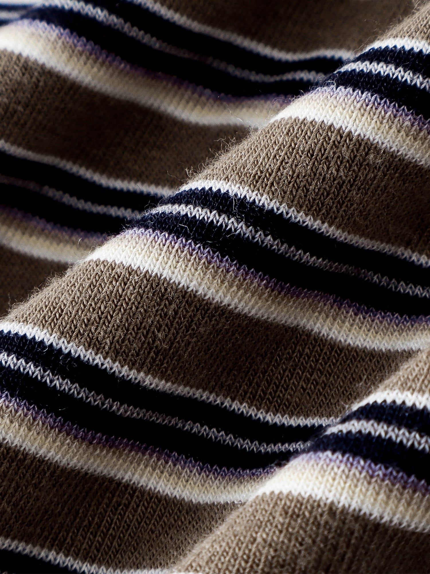 Luminous Dawn striped tee, full garment view