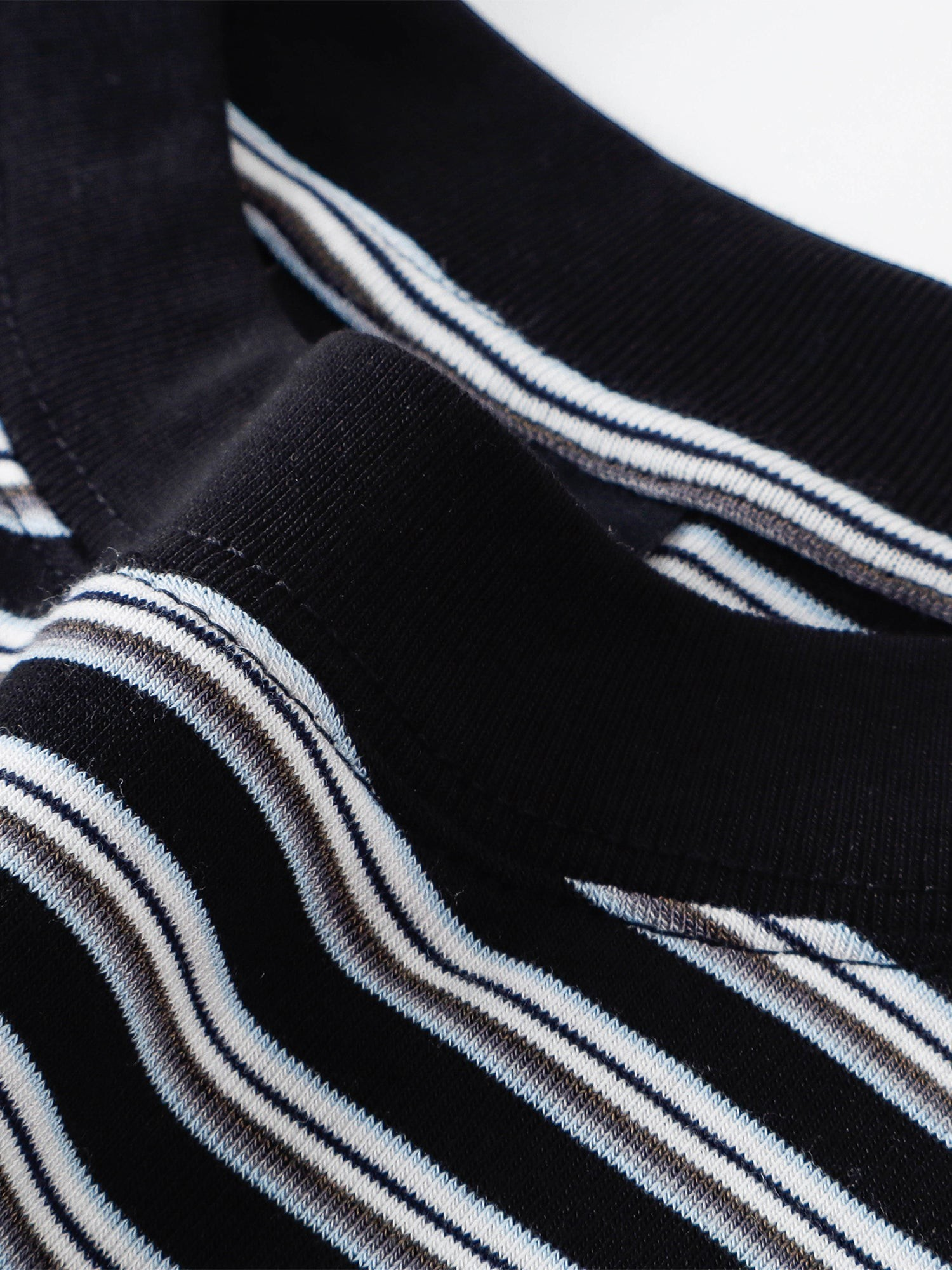 Luminous Dawn striped long-sleeve tee, rear styling